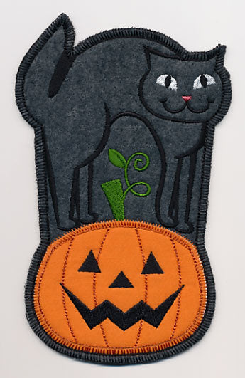 Black Cat Silverware Holder (In-the-Hoop)