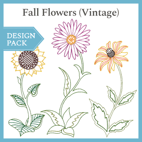 A Fall Flowers (Vintage) Design Pack