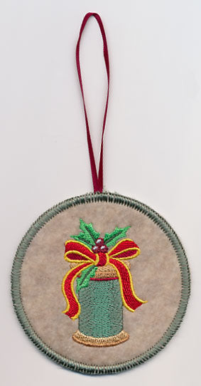 Craft a Little Christmas - Thread Spool Ornament (In-the-Hoop)