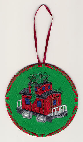 Christmas Toy Train - Caboose Ornament (In-the-Hoop)