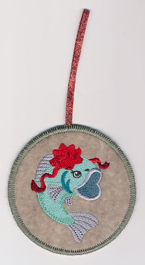 Catch A Little Christmas - Fish Ornament (In-the-Hoop)