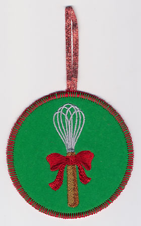 Bake a Little Christmas - Whisk Ornament (In-the-Hoop)