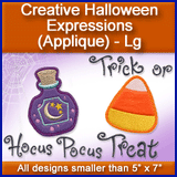 A Creative Halloween Expressions (Applique) Design Pack