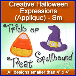 A Creative Halloween Expressions (Applique) Design Pack