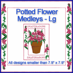 A Potted Flower Medleys Design Pack