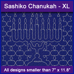 A Sashiko Chanukah Design Pack