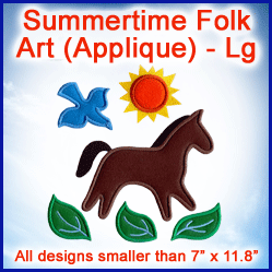 A Summertime Folk Art (Applique) Design Pack