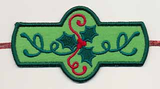 Merry Christmas Holly Napkin Ring (In-the-Hoop)