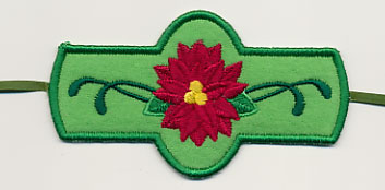 Christmas Blessings Poinsettia Napkin Ring (In-the-Hoop)