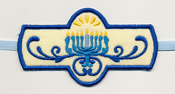 Happy Hanukkah Menorah Napkin Ring (In-the-Hoop)