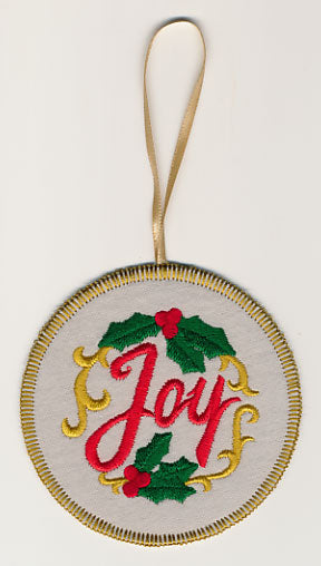 Christmas Joy Ornament (In-the-Hoop)
