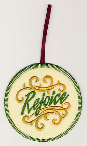 Rejoice Ornament (In-the-Hoop)