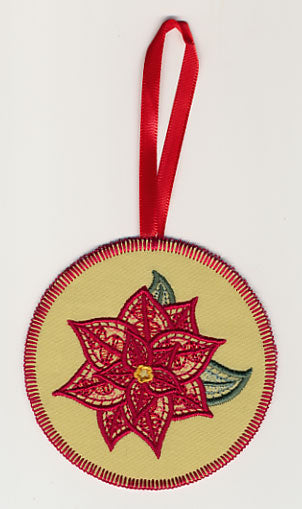 Light and Lovely Poinsettia Ornament (In-the-Hoop)