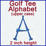 A Golf Tee Alphabet Design Pack