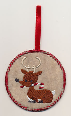 Baby Reindeer Cupid Ornament (In-the-Hoop)