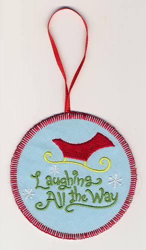 Laughing All the Way Sleigh Ornament (In-the-Hoop)