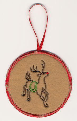 Believe in Reindeer Ornament (In-the-Hoop)
