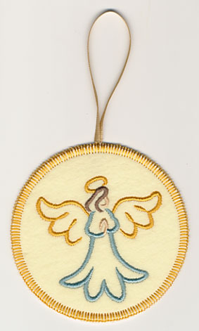 Joyful Angel Ornament (In-the-Hoop)