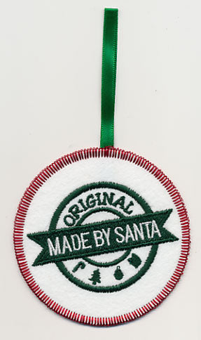 Made by Santa Ornament (In-the-Hoop)