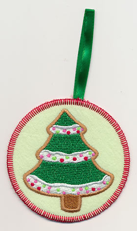 Christmas Tree Cookie Ornament (In-the-Hoop)
