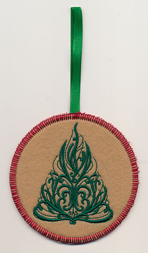 Christmas Tree Flourish Ornament (In-the-Hoop)