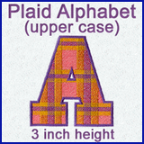 A Sheer Plaid Alphabet Design Pack