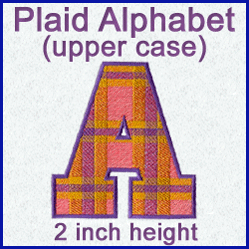 A Sheer Plaid Alphabet Design Pack