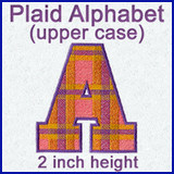 A Sheer Plaid Alphabet Design Pack