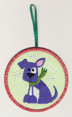 Dewey Dog Ornament (In-the-Hoop)