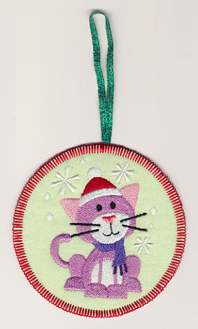 Cleo Cat Ornament (In-the-Hoop)