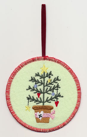 Country Christmas Tree Ornament (In-the-Hoop)
