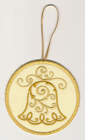 Fa La La Filigree Bell Ornament (In-the-Hoop)