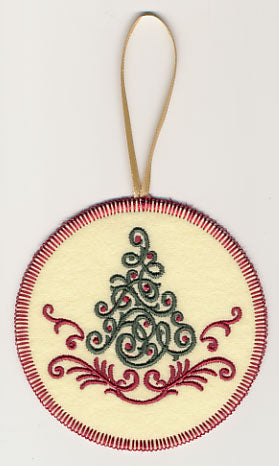 Fa La La Filigree Christmas Tree 1 Ornament (In-the-Hoop)