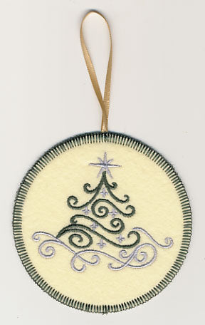 Fa La La Filigree Christmas Tree 2 Ornament (In-the-Hoop)