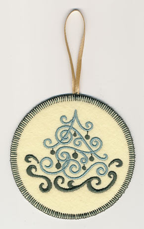 Fa La La Filigree Christmas Tree 3 Ornament (In-the-Hoop)