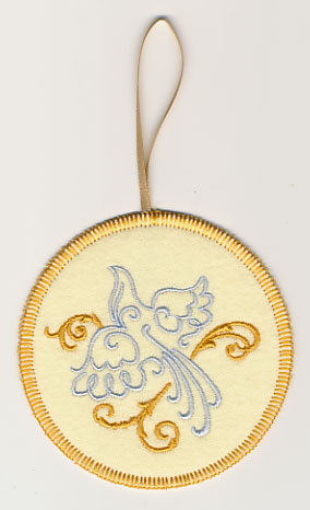 Fa La La Filigree Dove Ornament (In-the-Hoop)