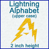 A Lightning Bolt Alphabet Design Pack