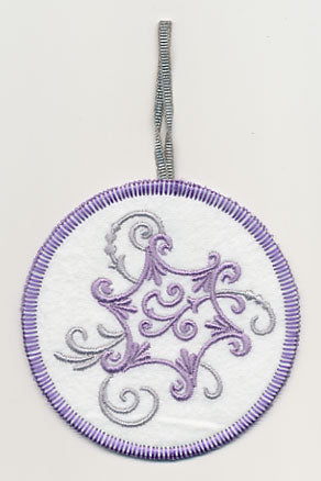 Fa La La Filigree Snowflake 2 Ornament (In-the-Hoop)