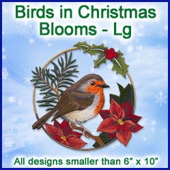 A Birds in Christmas Blooms Design Pack
