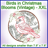 A Birds in Christmas Blooms (Vintage) Design Pack
