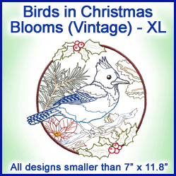 A Birds in Christmas Blooms (Vintage) Design Pack