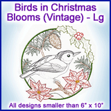 A Birds in Christmas Blooms (Vintage) Design Pack
