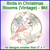 A Birds in Christmas Blooms (Vintage) Design Pack