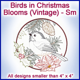 A Birds in Christmas Blooms (Vintage) Design Pack