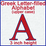 A Greek Letter-Filled Letter Alphabet Design Pack