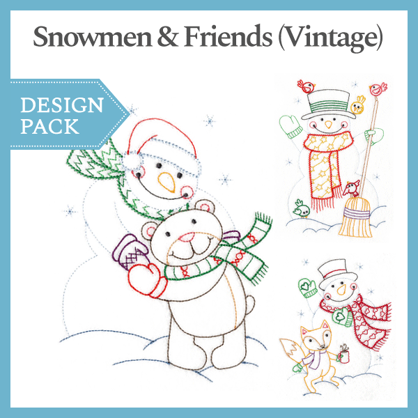 A Snowmen & Friends (Vintage) Design Pack