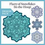 A Flurry of Snowflakes (In-the-Hoop) Design Pack