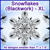 A Blackwork Snowflakes Design Pack