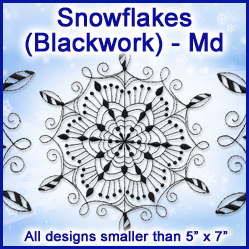 A Blackwork Snowflakes Design Pack