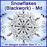 A Blackwork Snowflakes Design Pack